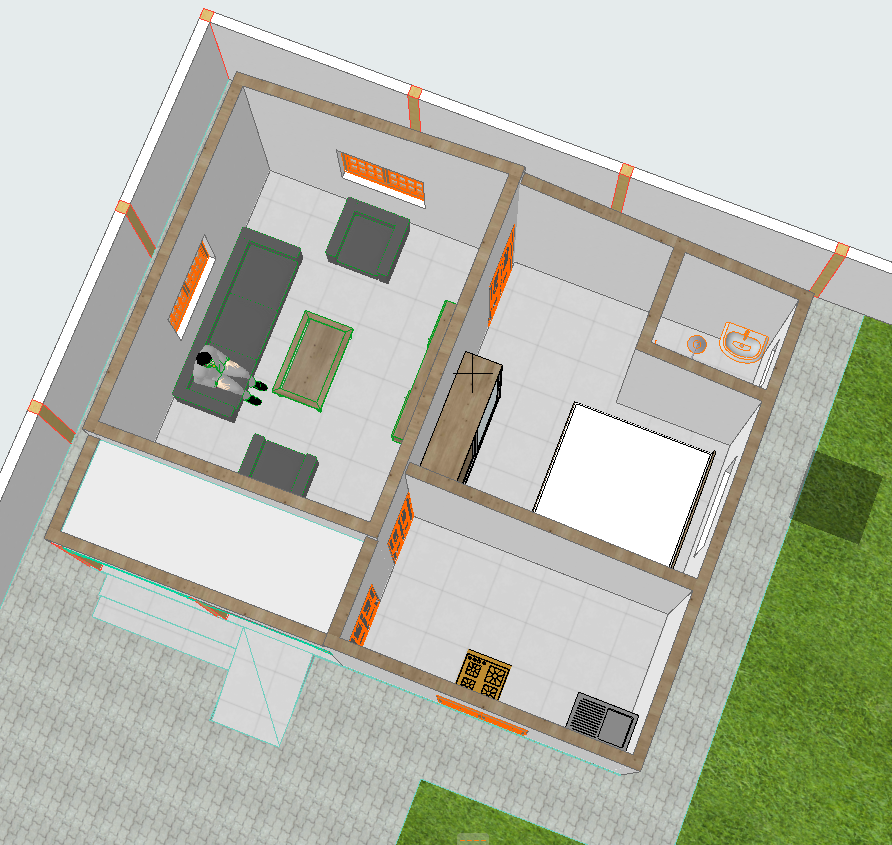 Villa F2 de 49m²