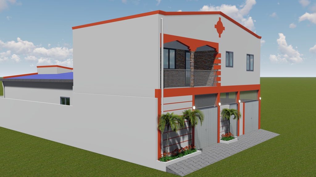 Duplex RDC F3 et Garage Dallé F2